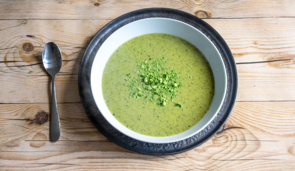 Broccoli and miso soup