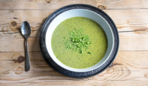 Broccoli and Miso Soup by Salad or Chips