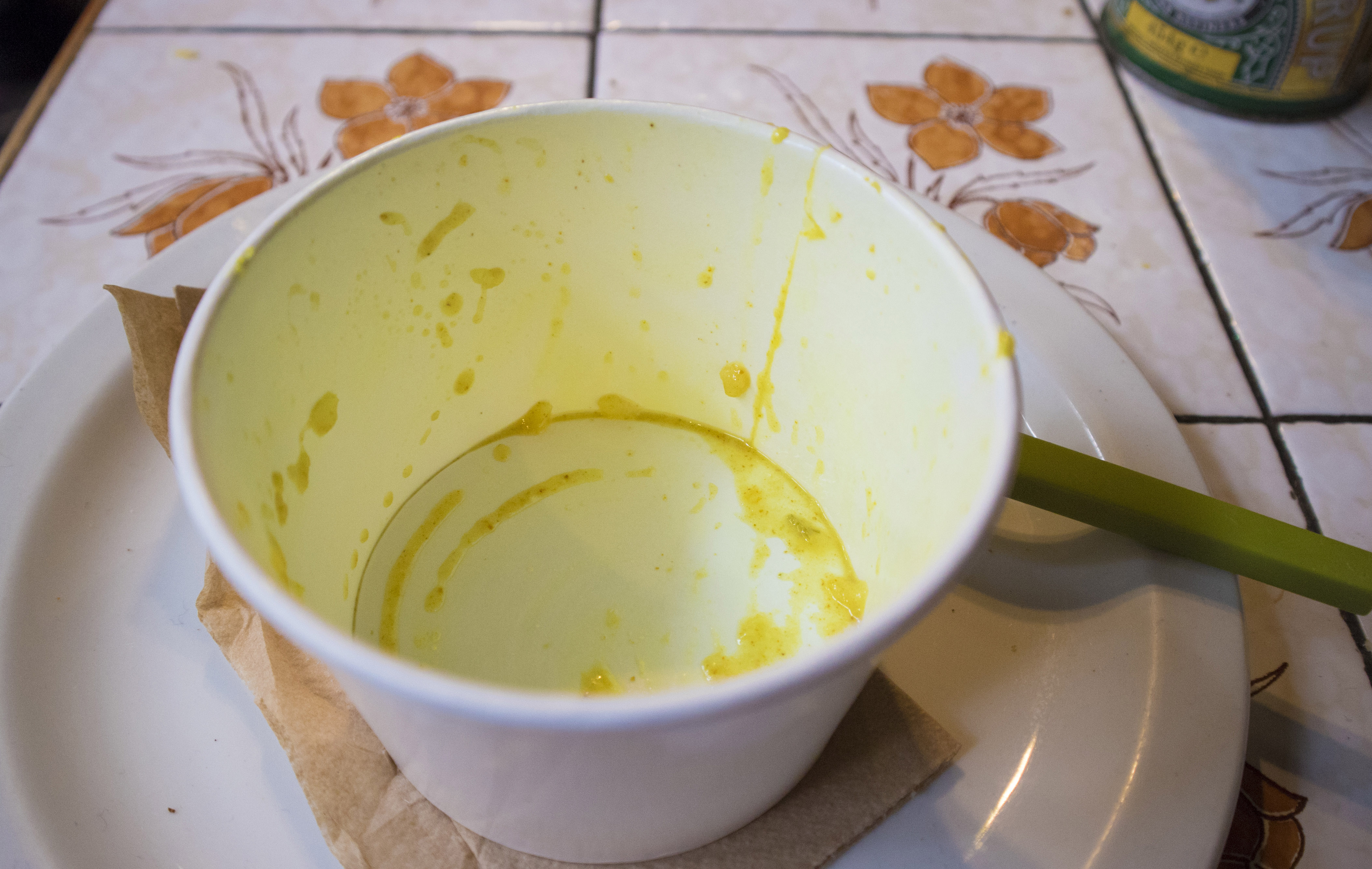 Empty curry pot