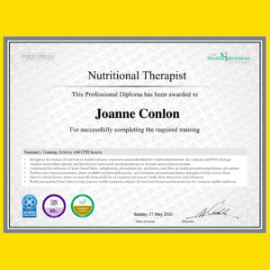 Nutritional therapist certificate